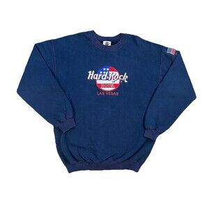 Vintage Hard Rock Cafe Las Vegas American Flag Crewneck Sweatshirt